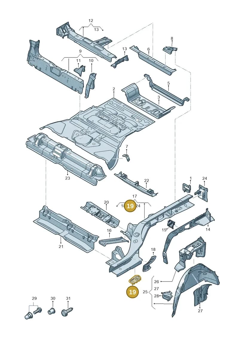 4KE813981 — Audi Q8 e-tron (2018-2025) diagram 586803000, position 19