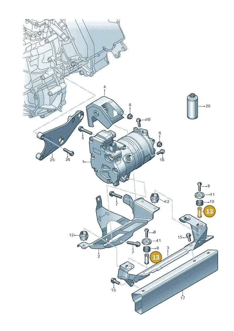 4KE820067F — Audi Q8 e-tron (2018-2025) diagram 586260300, position 13