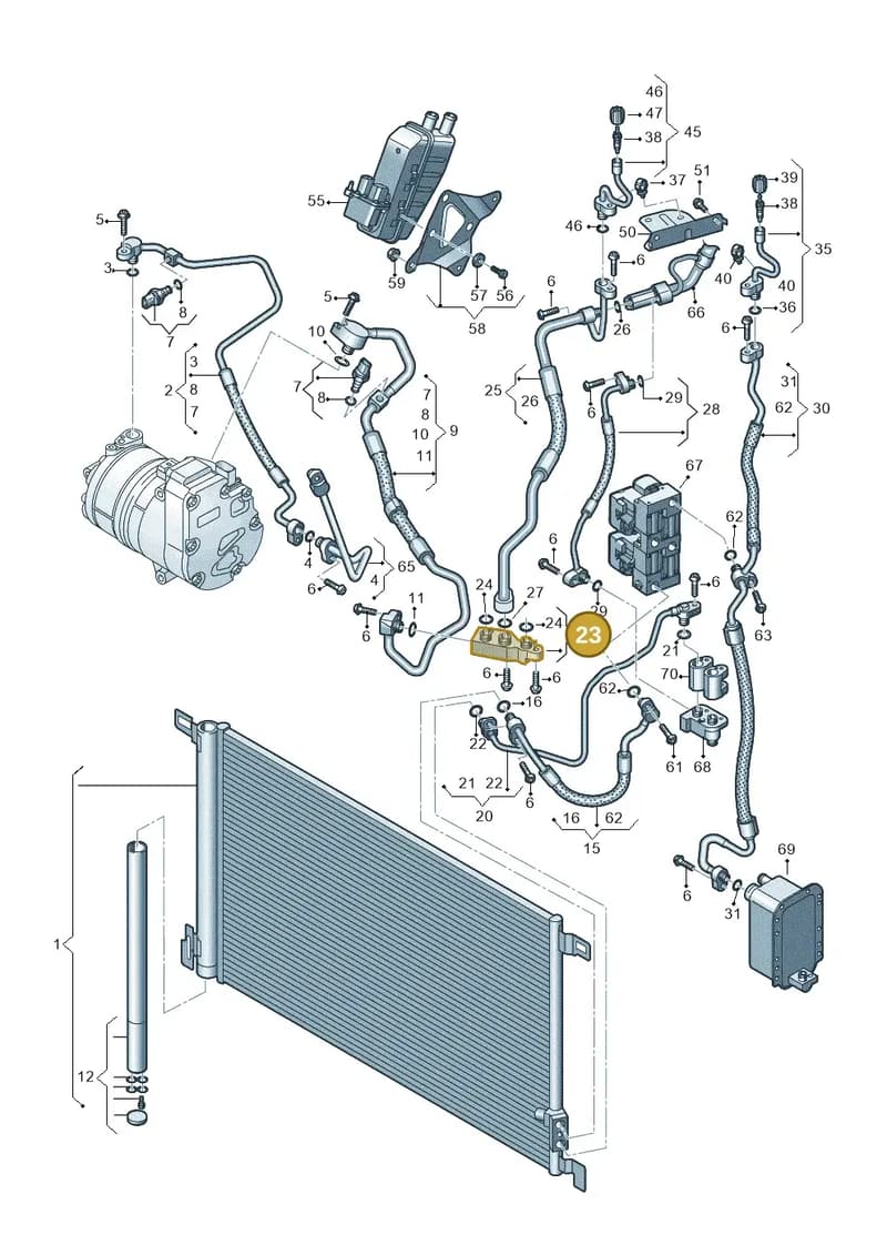 4KE820339F — Audi Q8 e-tron (2018-2025) diagram 586260700, position 23