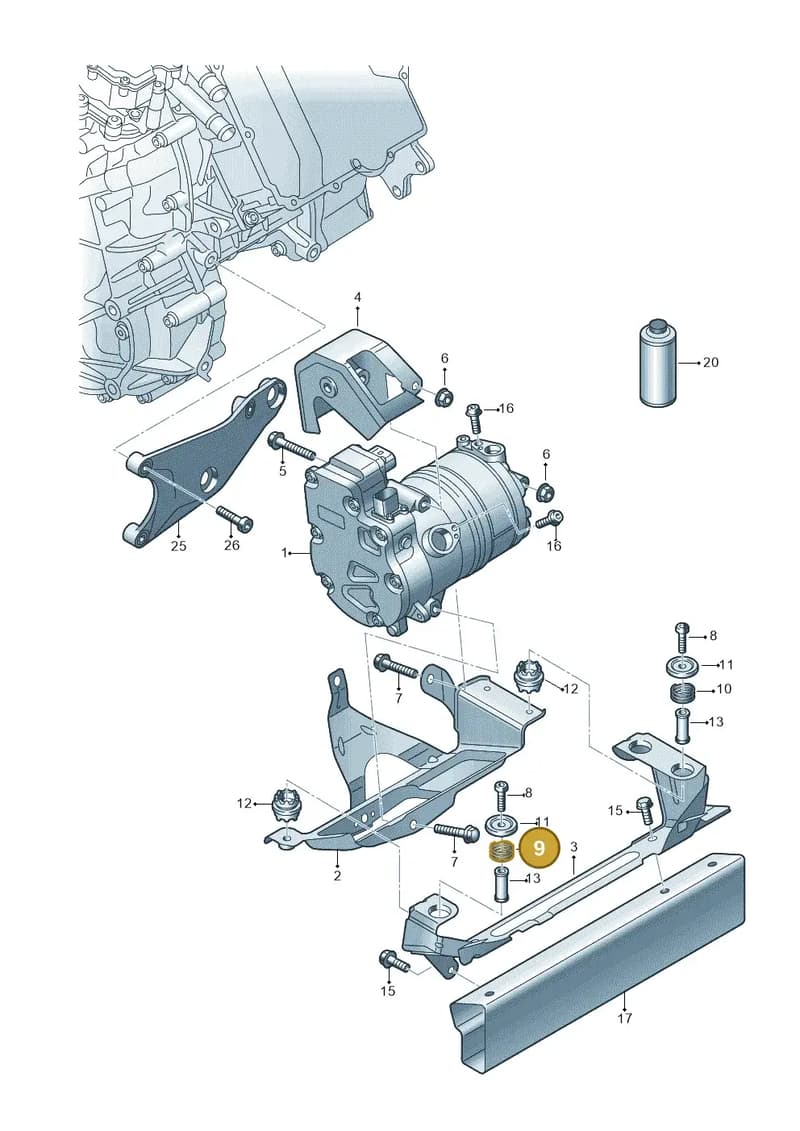 4KE820879C — Audi Q8 e-tron (2018-2025) diagram 586260300, position 9