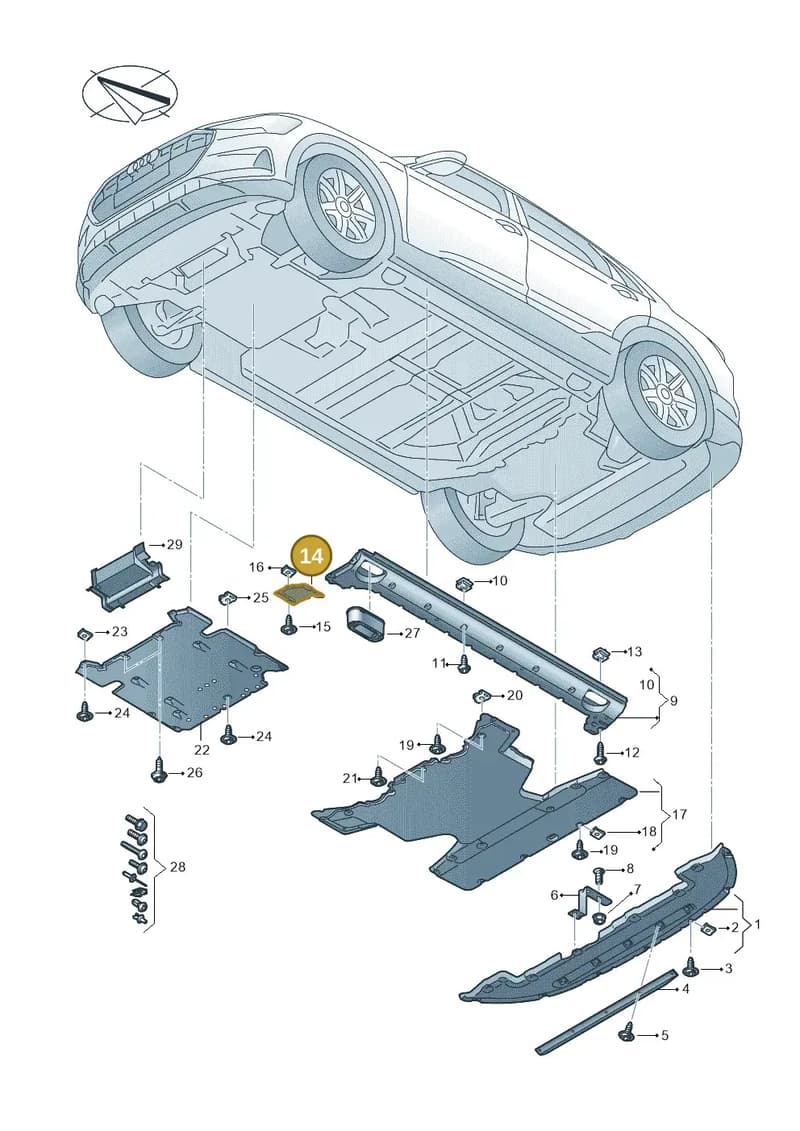 4KE825202C — Audi Q8 e-tron (2018-2025) diagram 586825000, position 14
