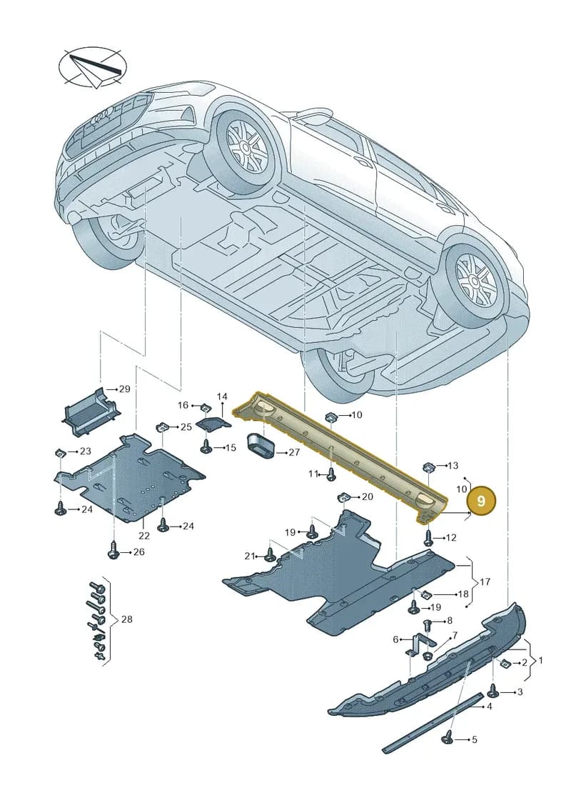 4KE825208C — Audi Q8 e-tron (2018-2025) diagram 586825000, position 9