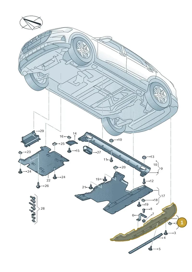 4KE825219C — Audi Q8 e-tron (2018-2025) diagram 586825000, position 1