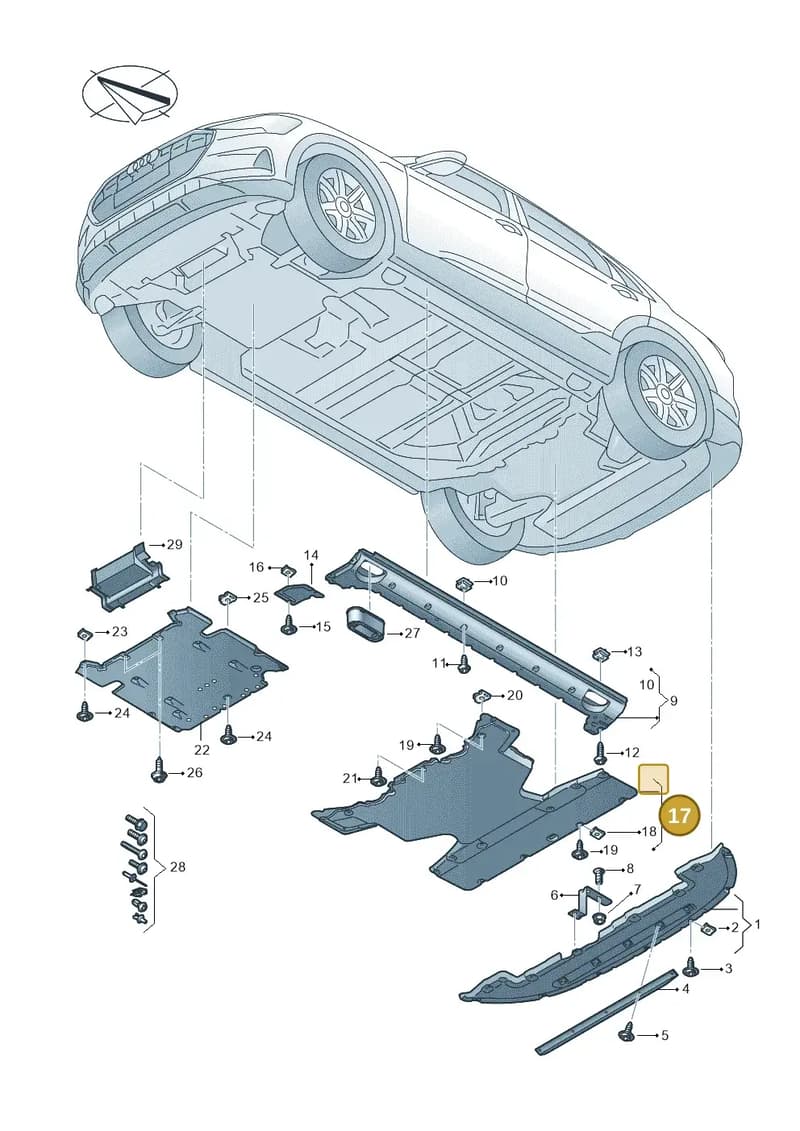 4KE825311D — Audi Q8 e-tron (2018-2025) diagram 586825000, position 17