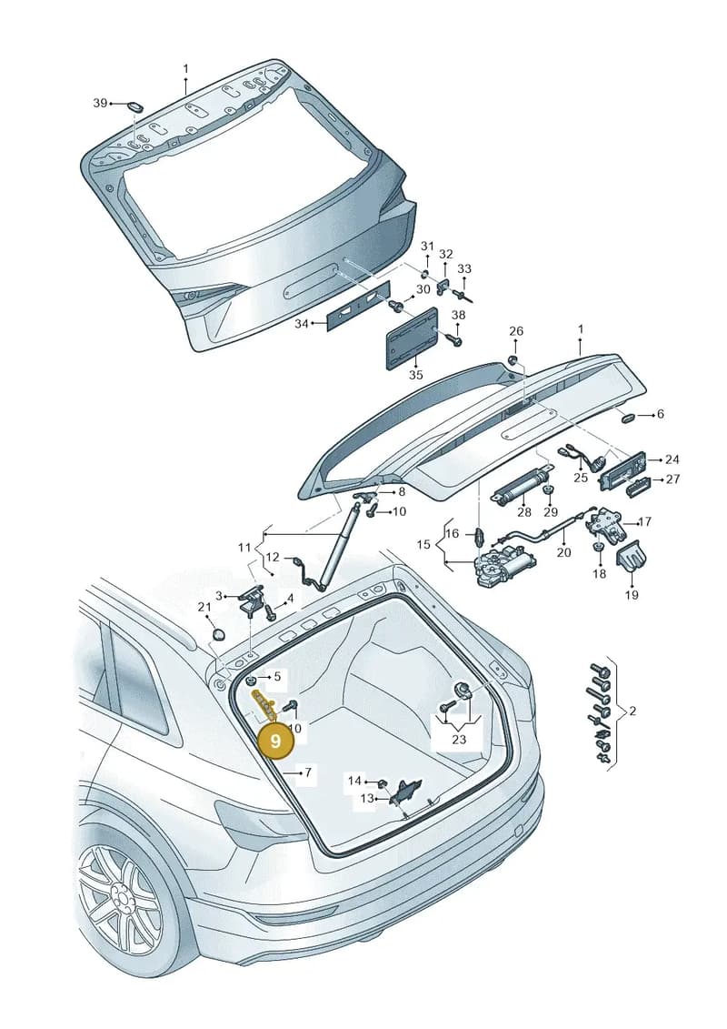 4KE827608 — Audi Q8 e-tron (2018-2025) diagram 586827000, position 9