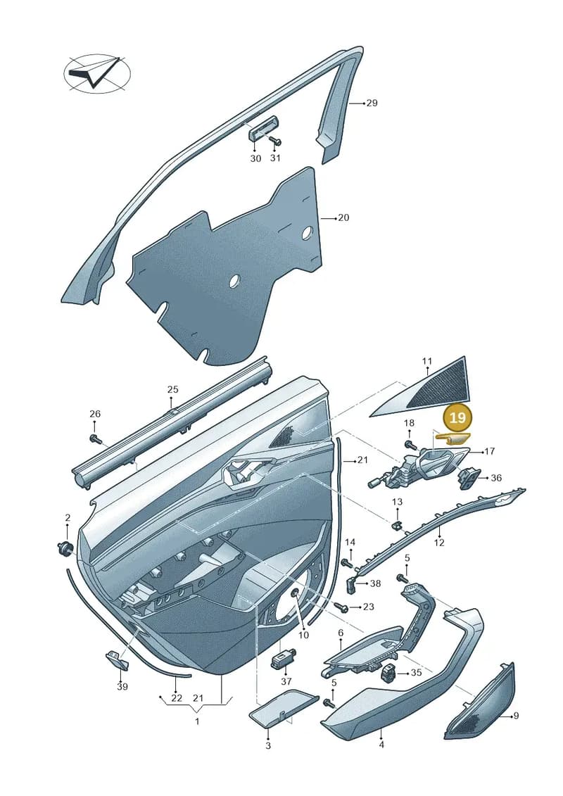 4KE837248C4PK — Audi Q8 e-tron (2018-2025) diagram 586867400, position 19
