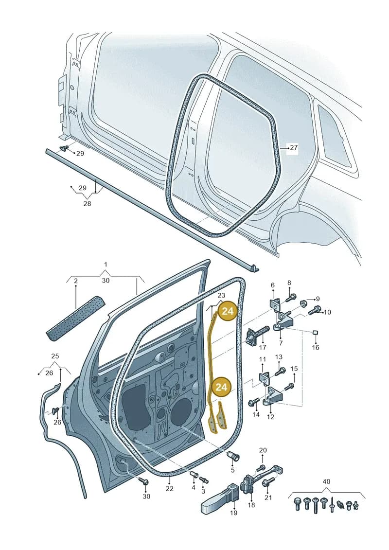 4KE839161 — Audi Q8 e-tron (2018-2025) diagram 586833010, position 24