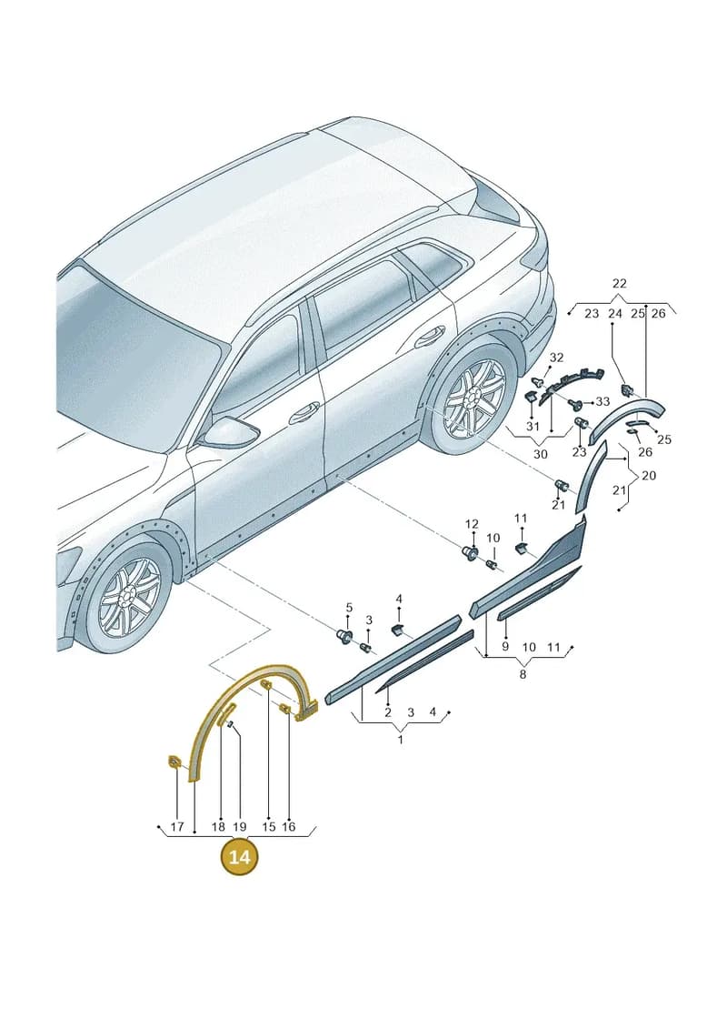 4KE853717FGRU — Audi Q8 e-tron (2018-2025) diagram 586853100, position 14