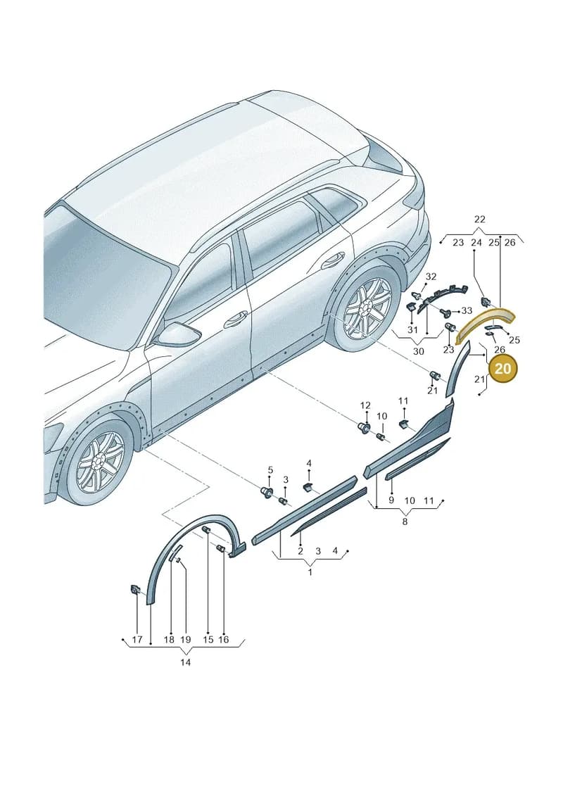 4KE854819AGRU — Audi Q8 e-tron (2018-2025) diagram 586853100, position 20