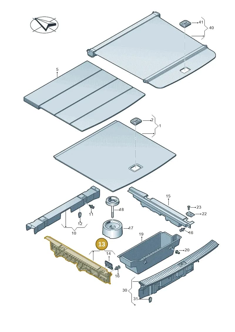 4KE861827A — Audi Q8 e-tron (2018-2025) diagram 586863850, position 13