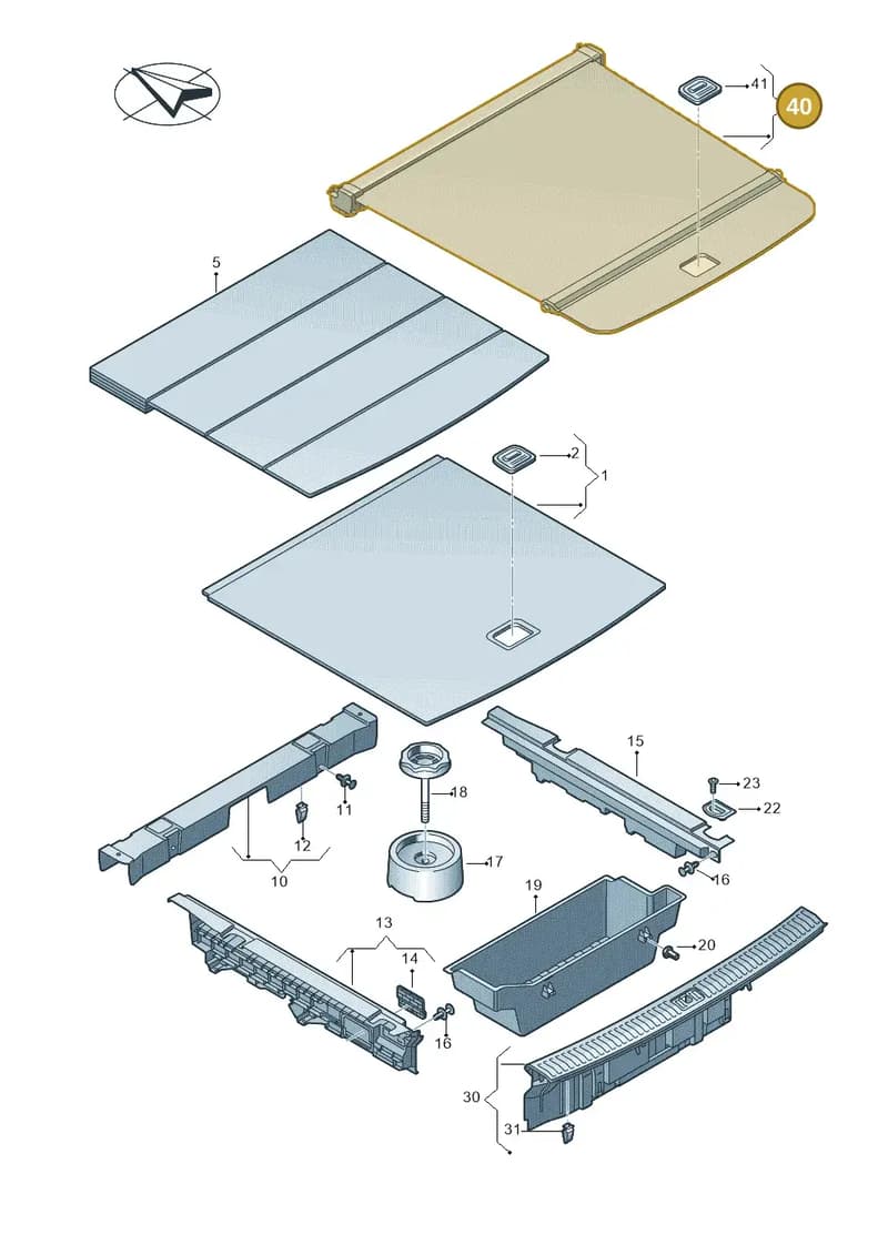 4KE86355394H — Audi Q8 e-tron (2018-2025) diagram 586863850, position 40