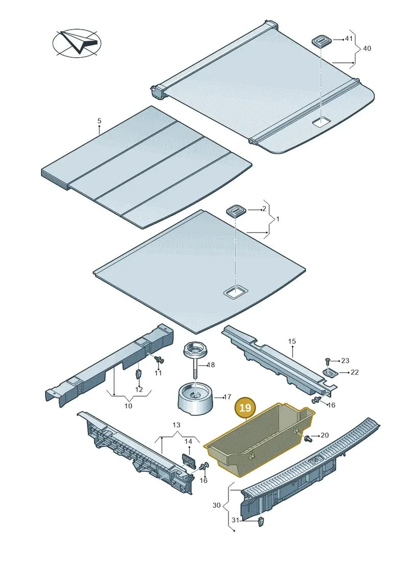 4KE864105 — Audi Q8 e-tron (2018-2025) diagram 586863850, position 19