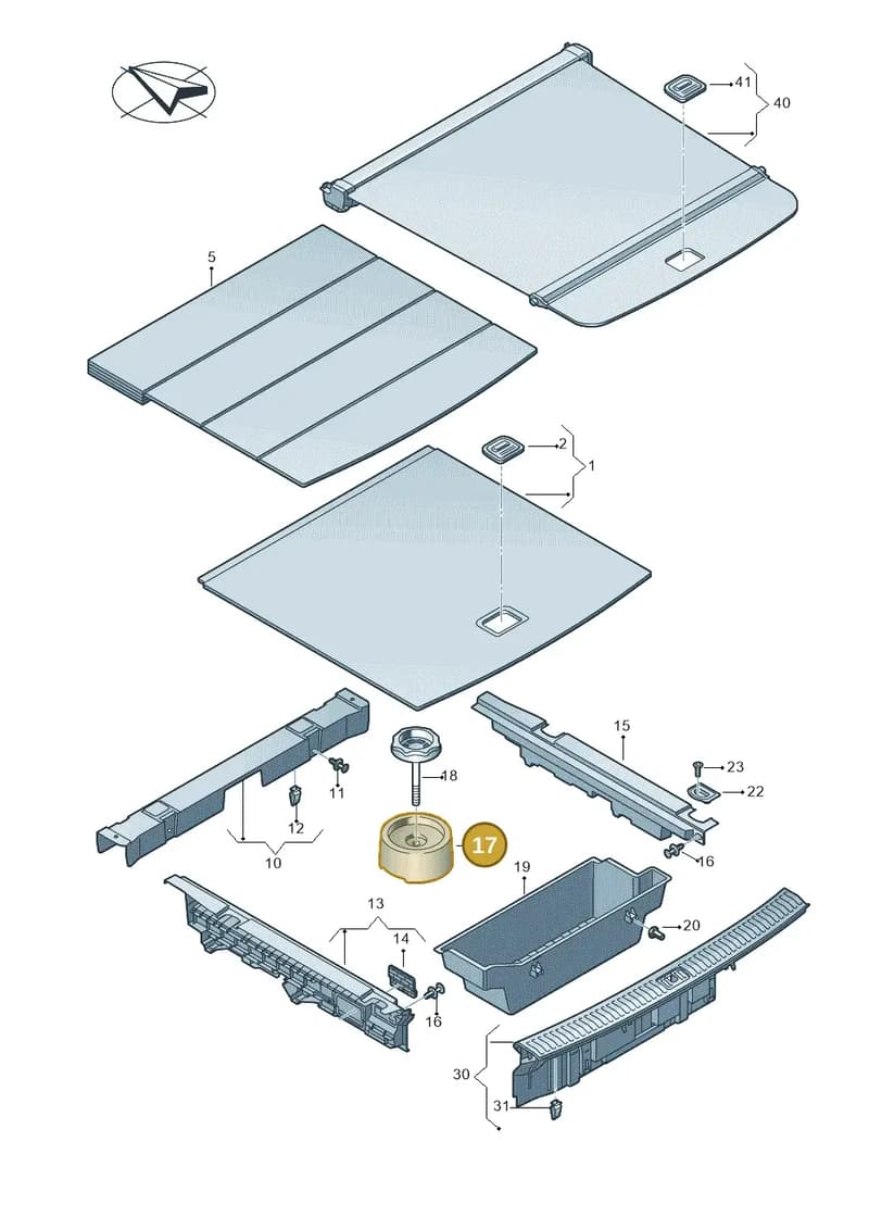 4KE864470 — Audi Q8 e-tron (2018-2025) diagram 586863850, position 17