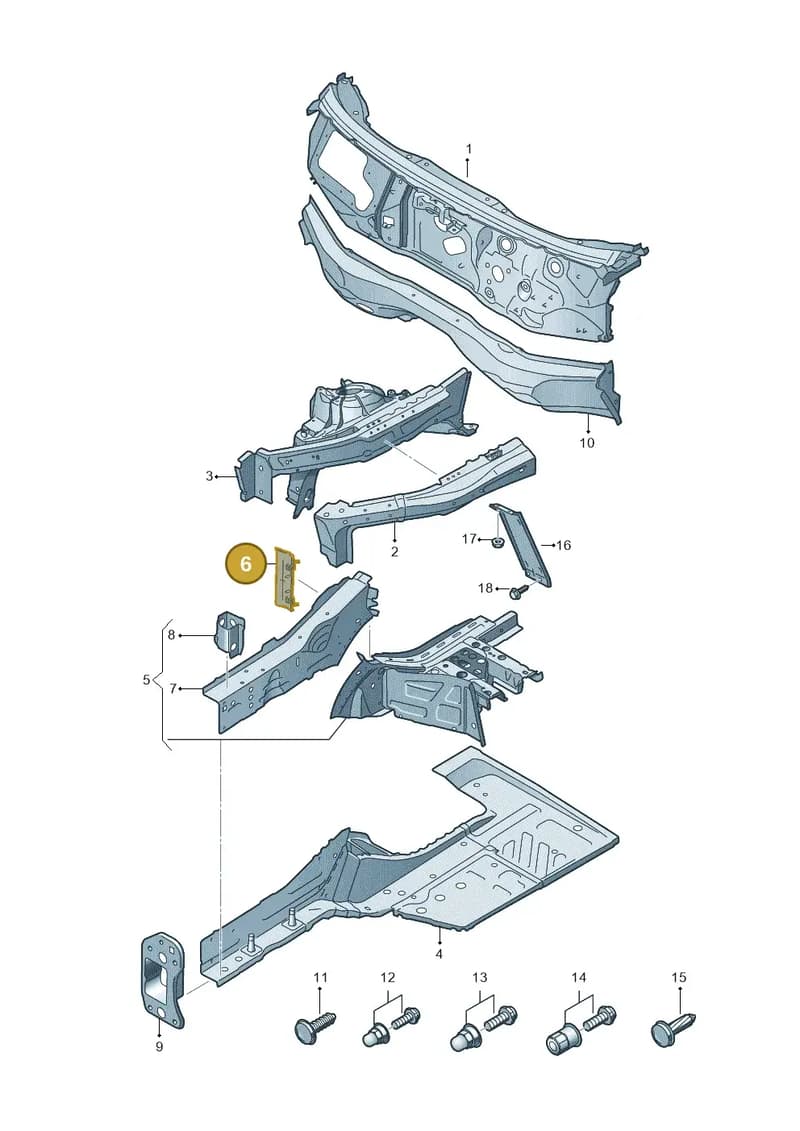 4KE864742 — Audi Q8 e-tron (2018-2025) diagram 586805100, position 6