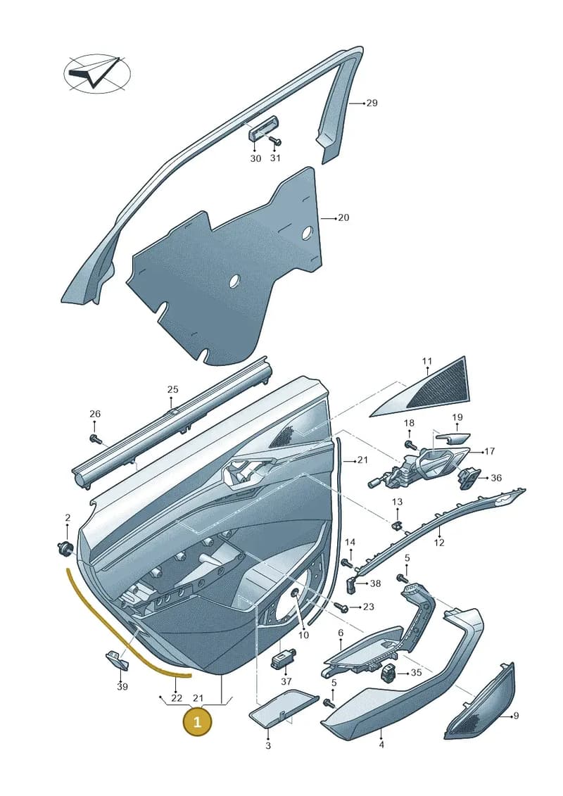 4KE867304AAWFA — Audi Q8 e-tron (2018-2025) diagram 586867400, position 1