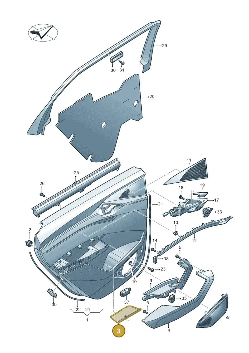 4KE8681464PK — Audi Q8 e-tron (2018-2025) diagram 586867400, position 3