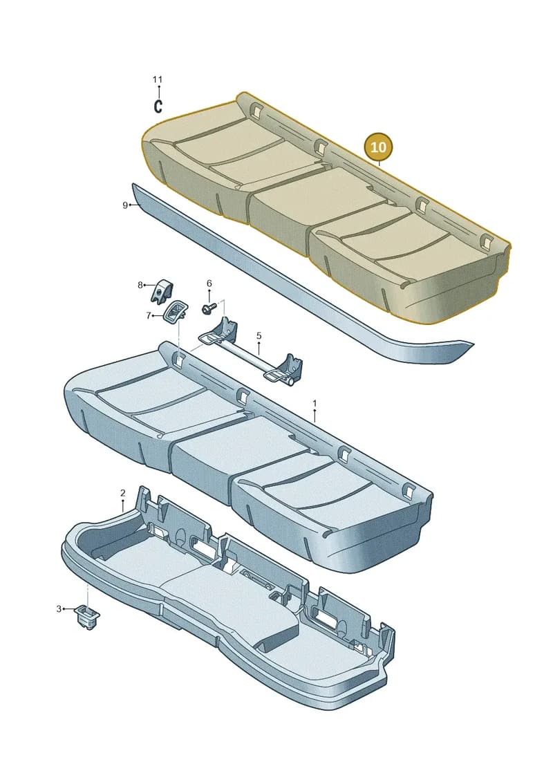 4KE885403T25D — Audi Q8 e-tron (2018-2025) diagram 896885000, position 10