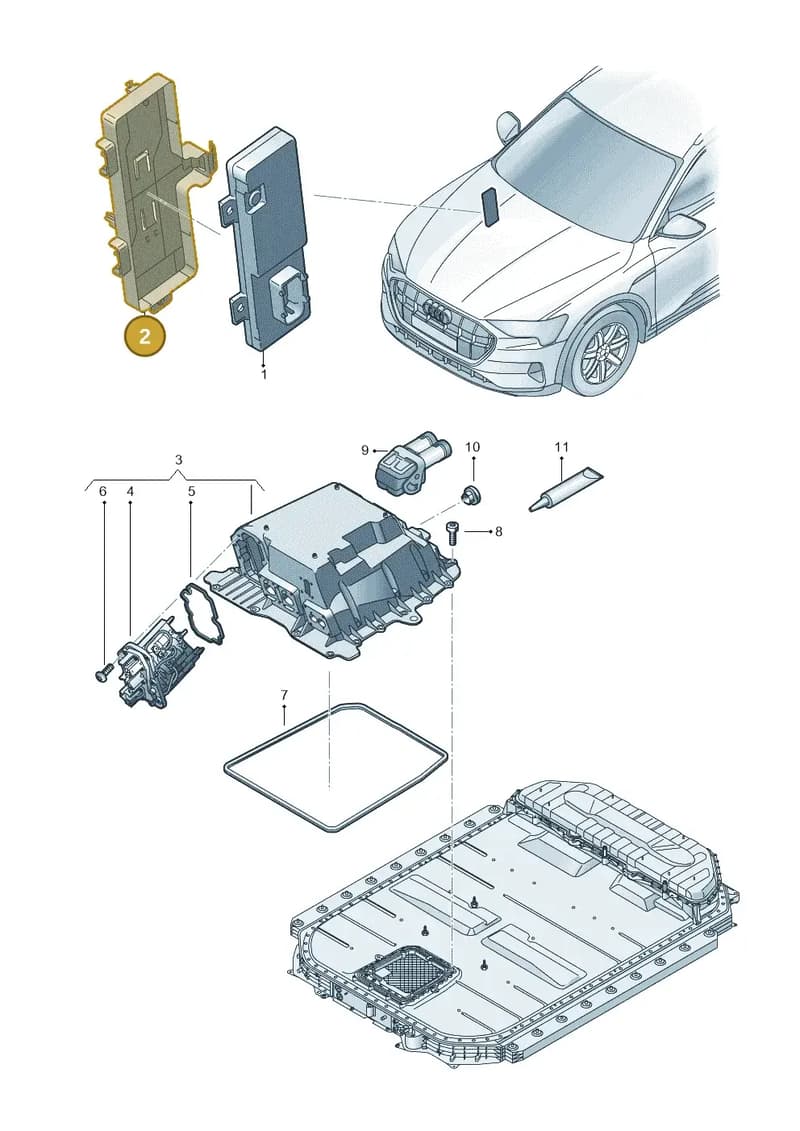 4KE907179 — Audi Q8 e-tron (2018-2025) diagram 586915600, position 2