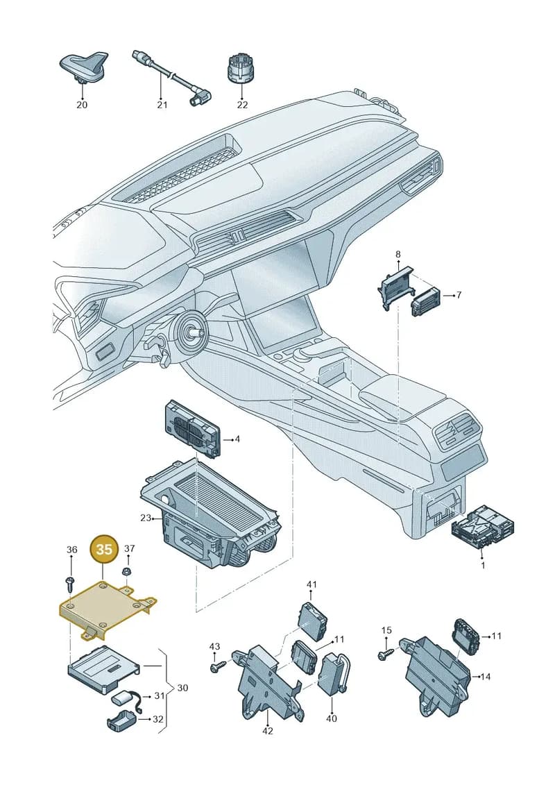 4KE907239 — Audi Q8 e-tron (2018-2025) diagram 586035550, position 35