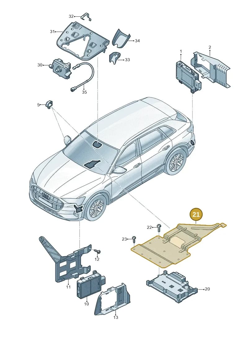 4KE907298 — Audi Q8 e-tron (2018-2025) diagram 586907220, position 21