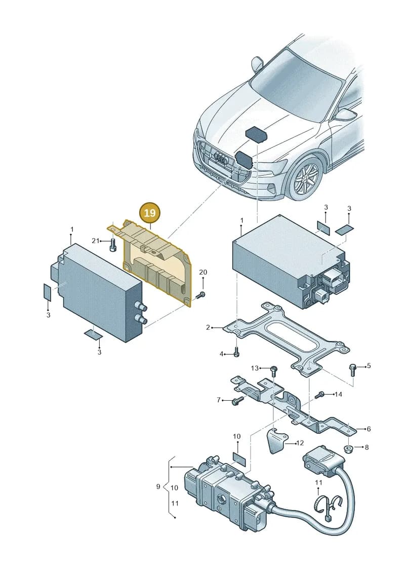 4KE907455 — Audi Q8 e-tron (2018-2025) diagram 586915800, position 19