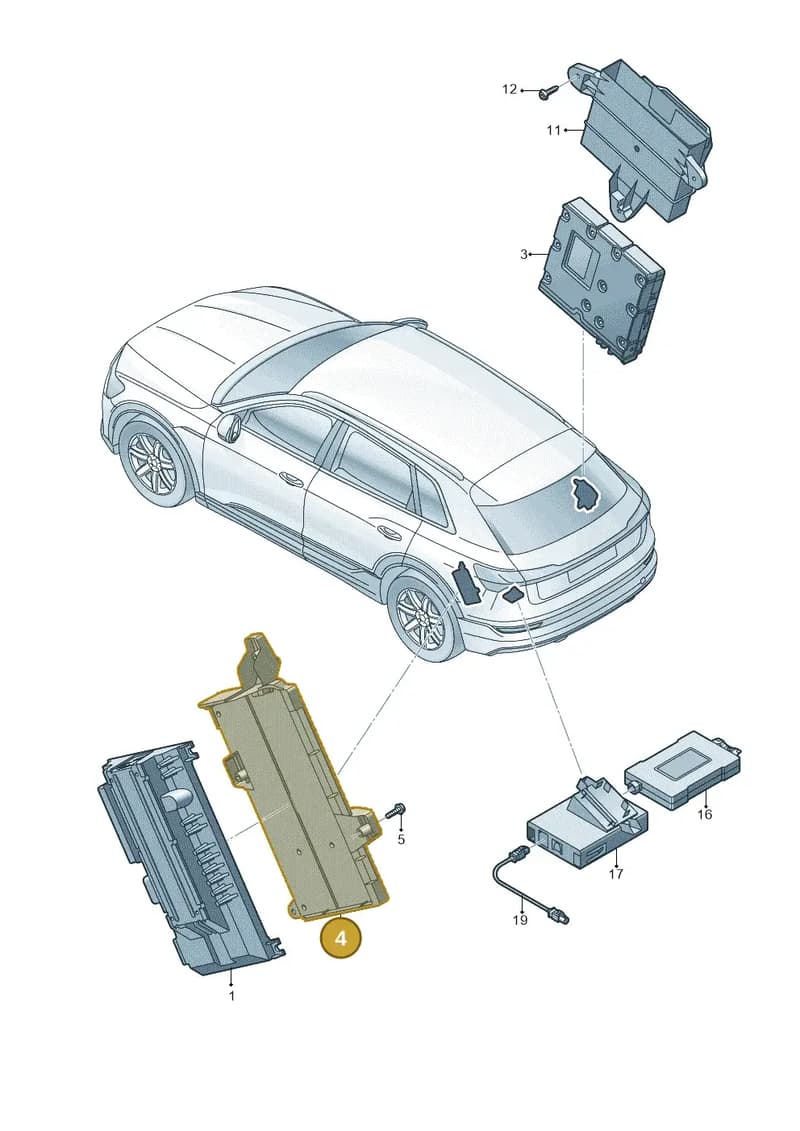 4KE907461 — Audi Q8 e-tron (2018-2025) diagram 586035400, position 4
