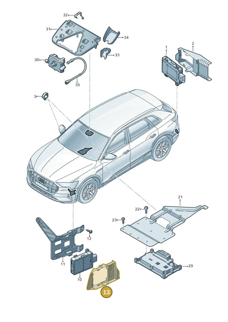4KE907690 — Audi Q8 e-tron (2018-2025) diagram 586907220, position 13