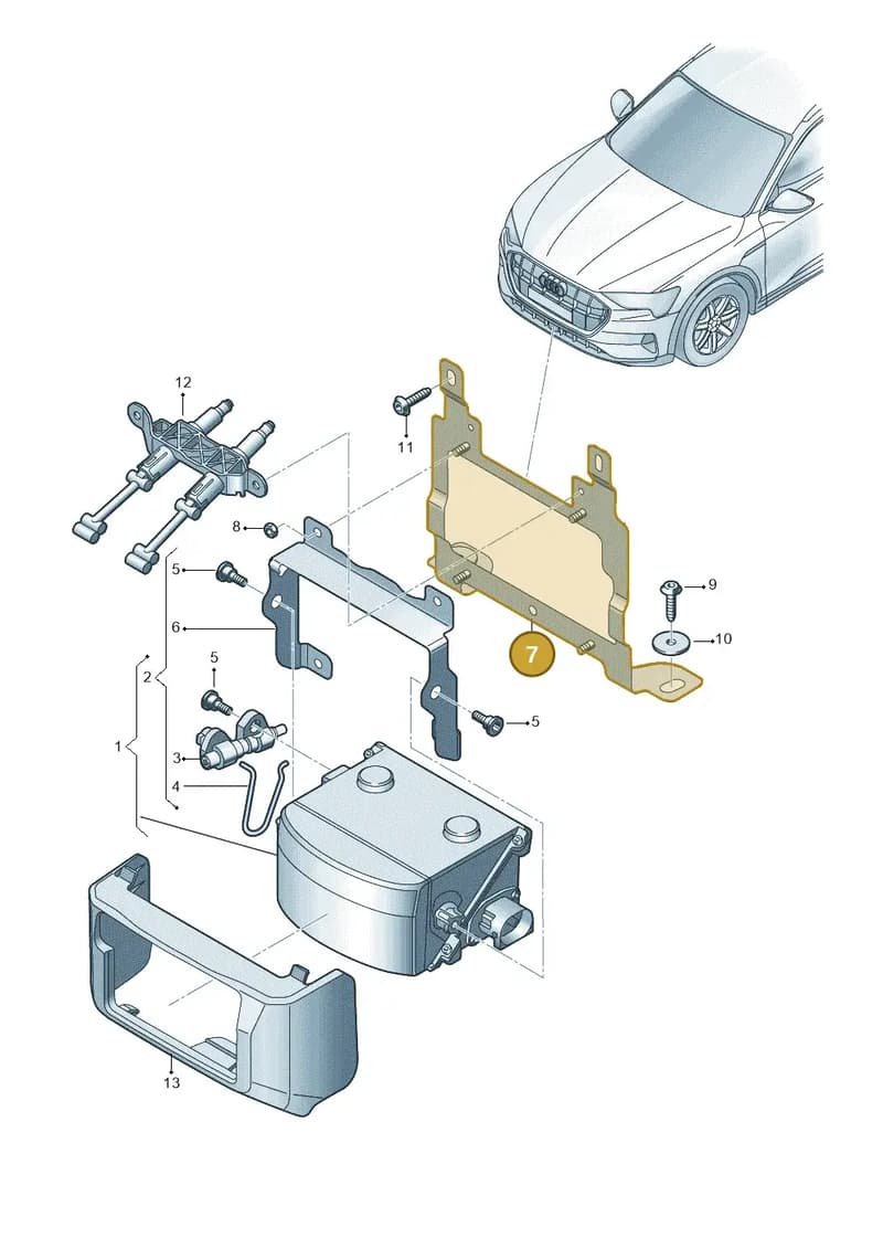 4KE907699 — Audi Q8 e-tron (2018-2025) diagram 586907639, position 7