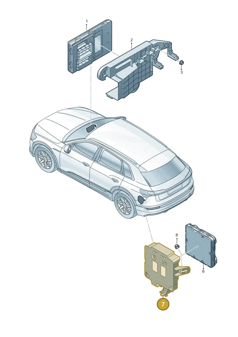 4KE907731 — Audi Q8 e-tron (2018-2025) diagram 586907020, position 7
