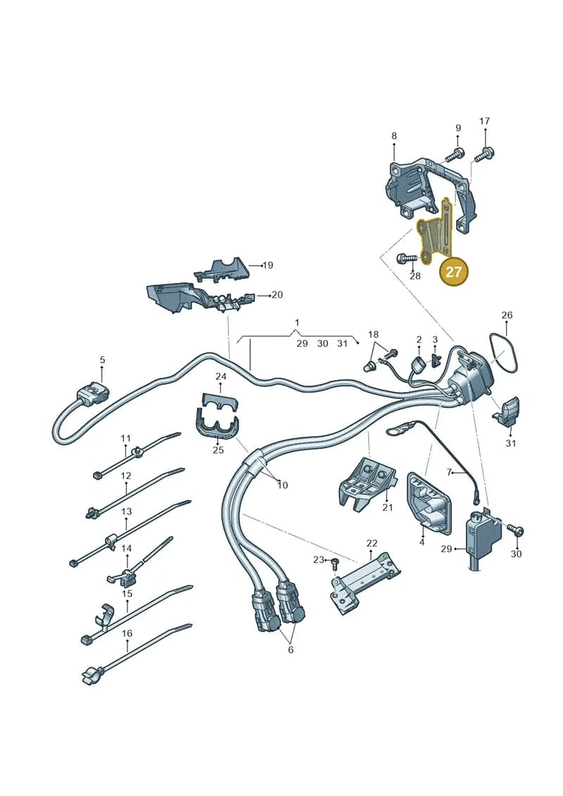 4KE907908 — Audi Q8 e-tron (2018-2025) diagram 586970140, position 27