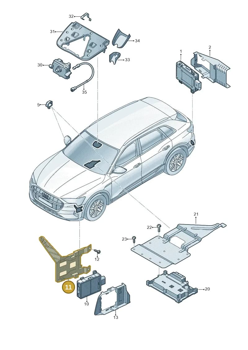 4KE907912 — Audi Q8 e-tron (2018-2025) diagram 586907220, position 11