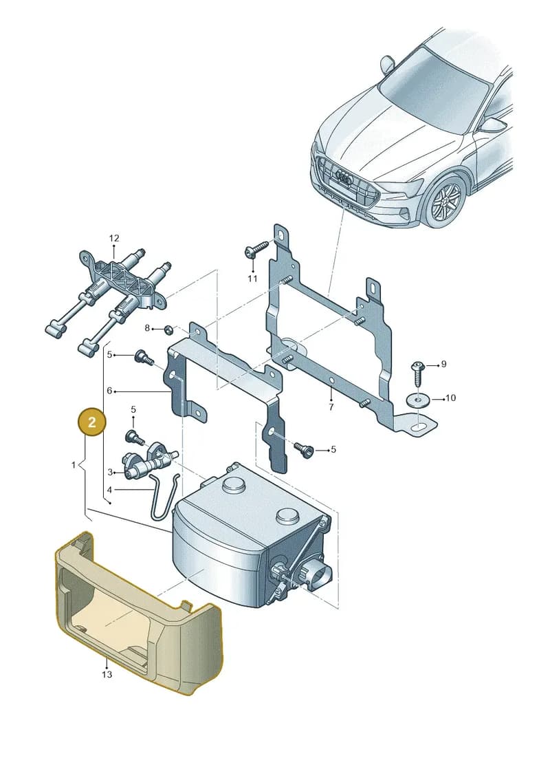 4KE907998 — Audi Q8 e-tron (2018-2025) diagram 586907639, position 2