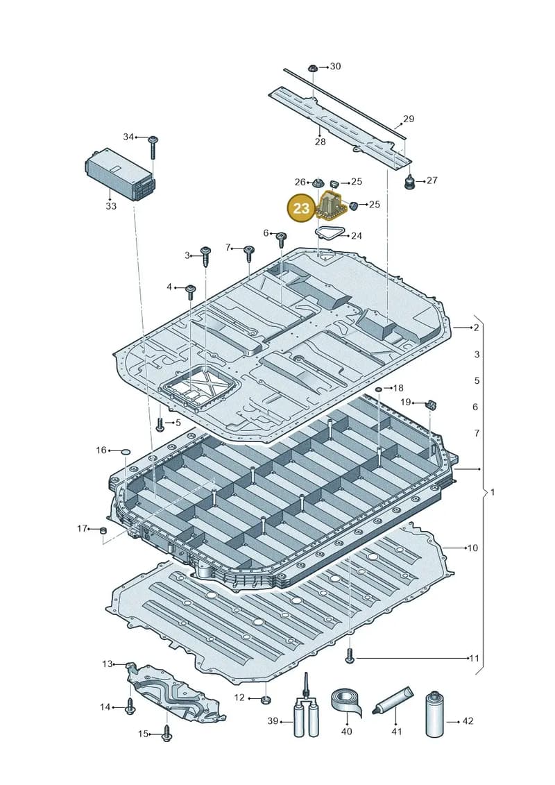 4KE915155A — Audi Q8 e-tron (2018-2025) diagram 586915560, position 23