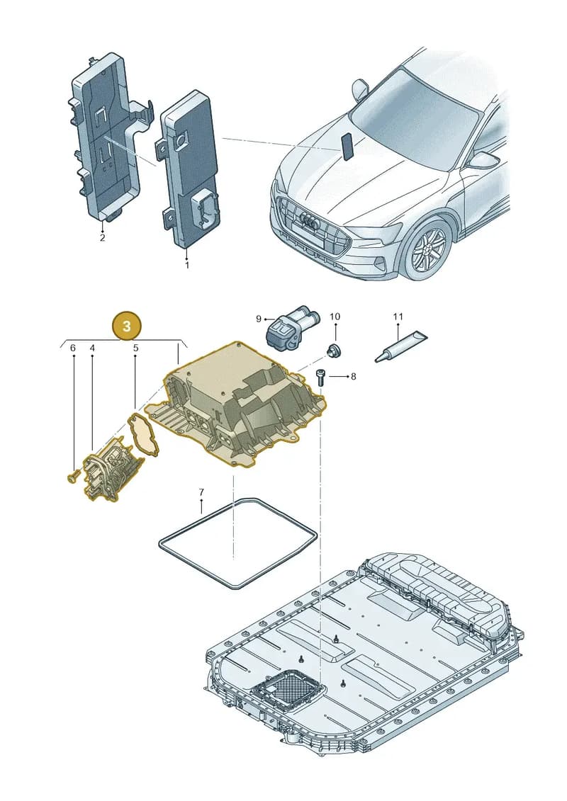 4KE915253D — Audi Q8 e-tron (2018-2025) diagram 586915600, position 3
