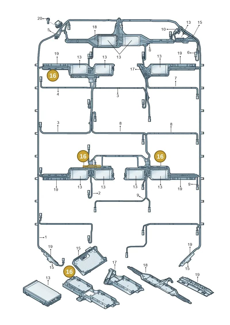 4KE915343D — Audi Q8 e-tron (2018-2025) diagram 586915530, position 16