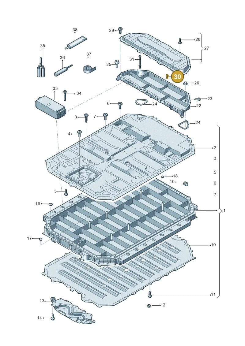 4KE915360 — Audi E-tron (2020-2023) diagram 4kc915537, position 30
