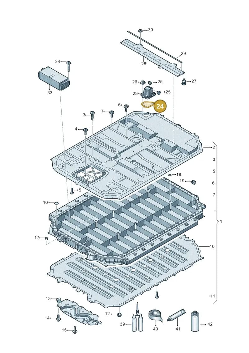 4KE915434B — Audi Q8 e-tron (2018-2025) diagram 586915560, position 24