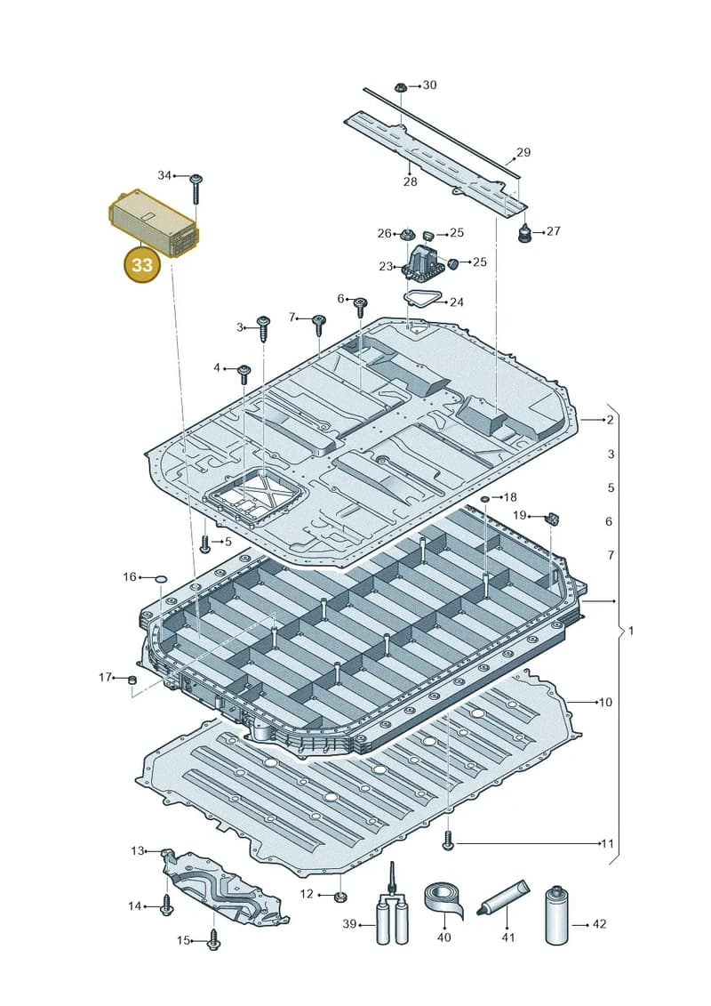 4KE915599Q — Audi Q8 e-tron (2018-2025) diagram 586915560, position 33