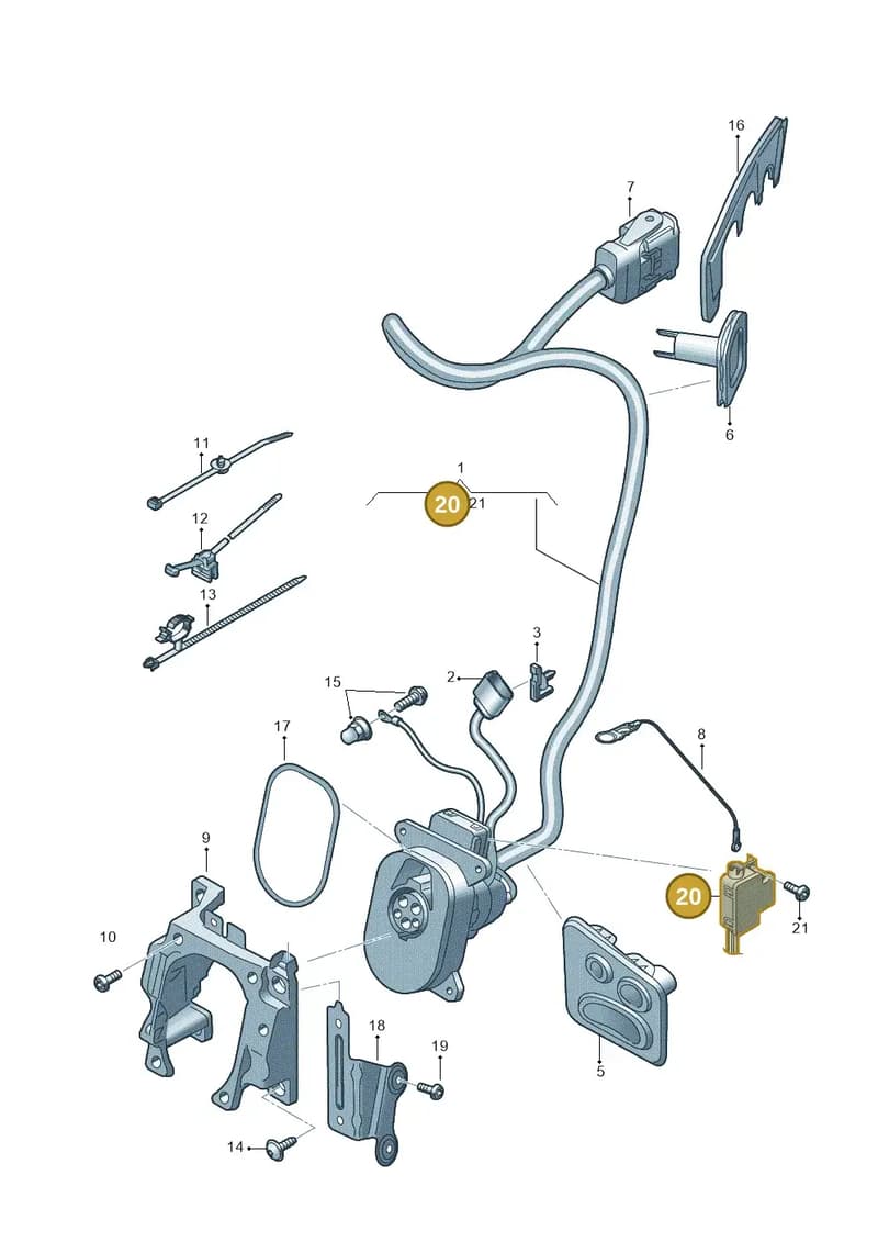 4KE915651 — Audi Q8 e-tron (2018-2025) diagram 586970150, position 20