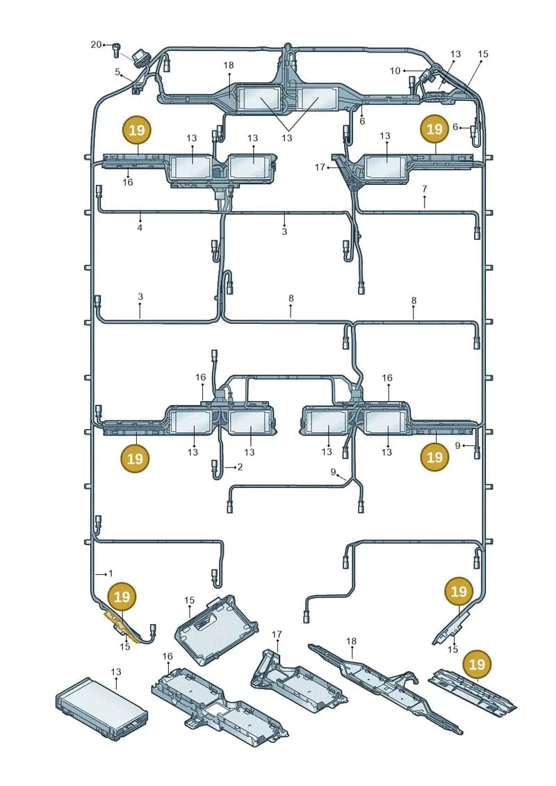4KE915801A — Audi Q8 e-tron (2018-2025) diagram 586915530, position 19