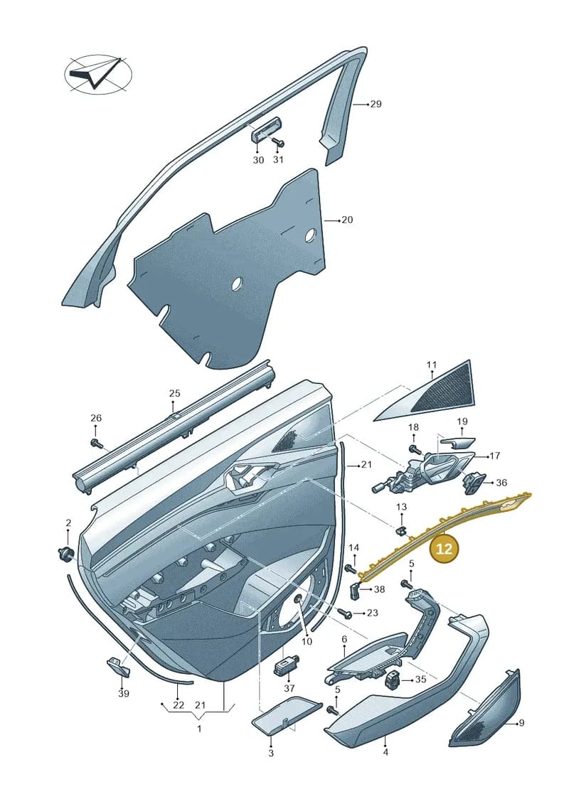 4KE947188B3Q7 — Audi Q8 e-tron (2018-2025) diagram 586867400, position 12