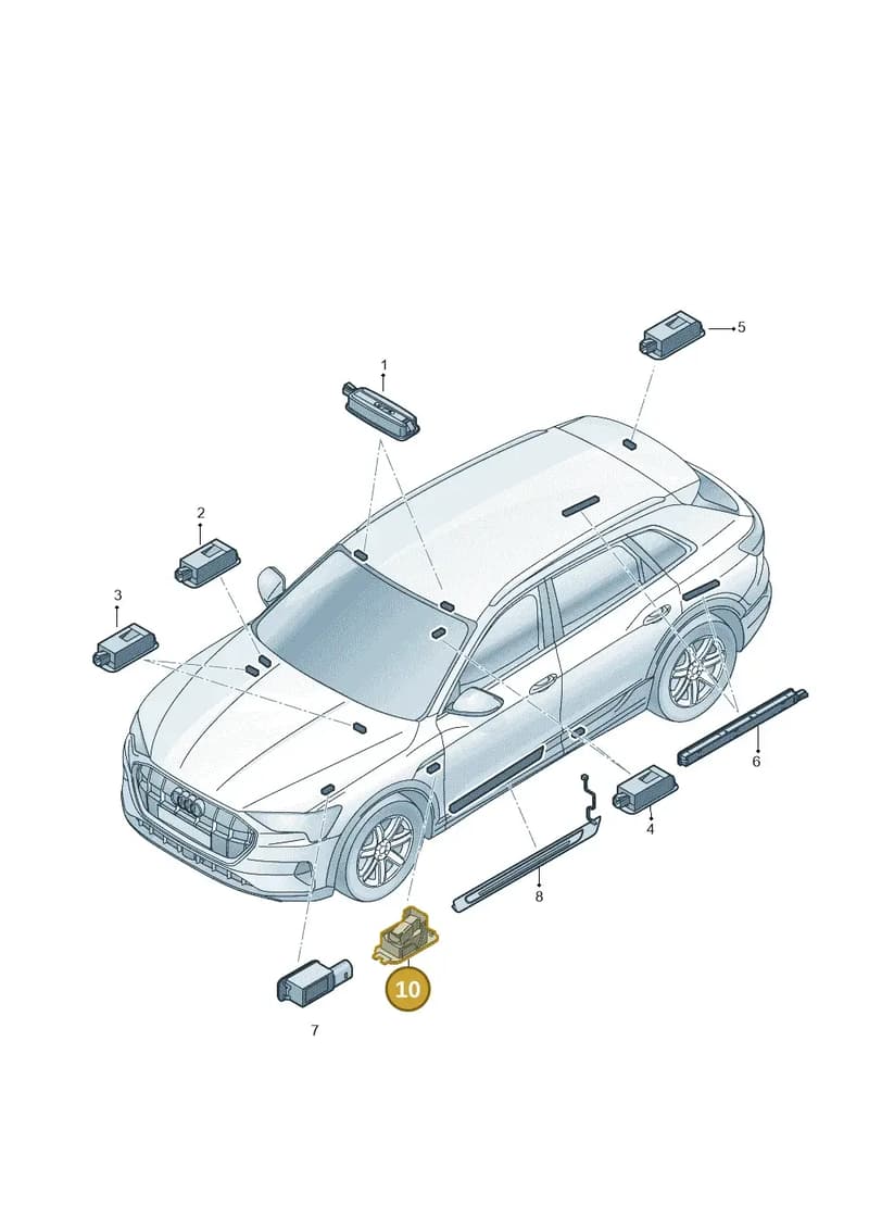 4KE947268 — Audi Q8 e-tron (2018-2025) diagram 586947100, position 10
