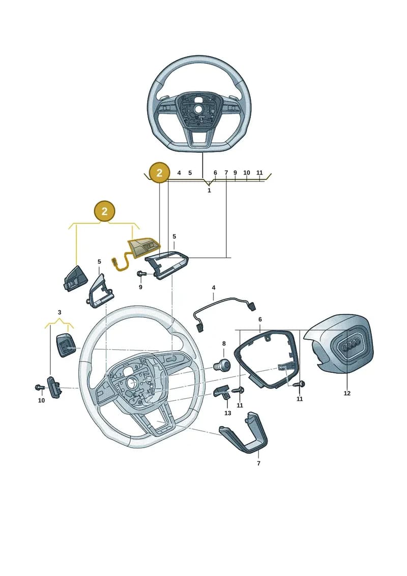 4KE951523A — Audi Q6 (2022-) diagram 4j1419100, position 2
