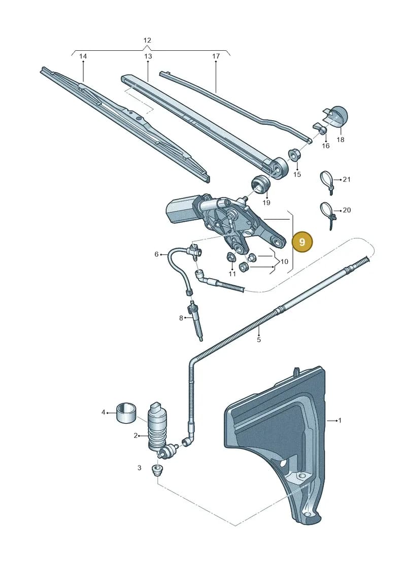 4KE955711 — Audi Q7 (2015-2025) diagram 859955020, position 9
