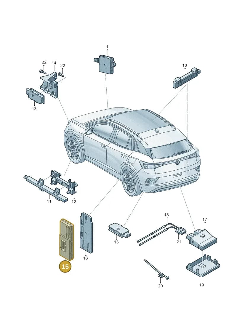 4KE959107A — Audi Q5 e-tron (2021-) diagram 11a909000, position 15