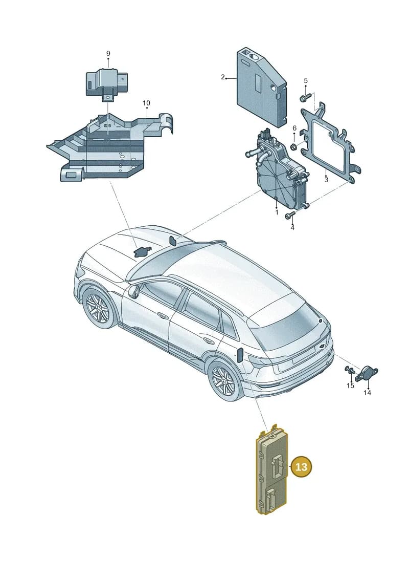 4KE959107C — Audi Q8 e-tron (2018-2025) diagram 586959400, position 13