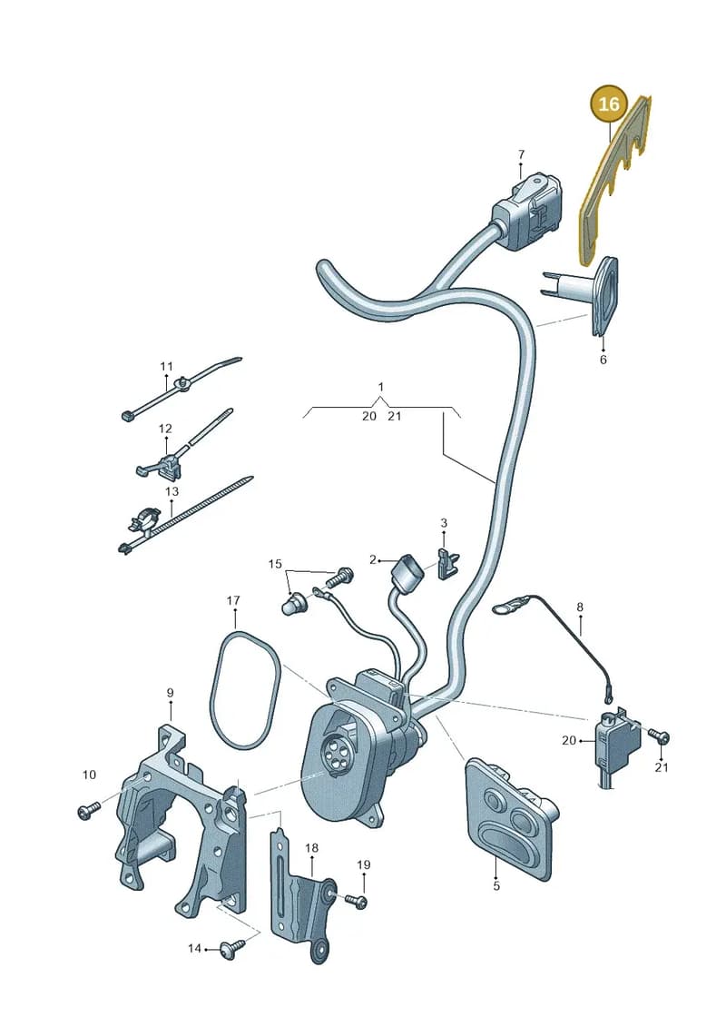 4KE971824F — Audi Q8 e-tron (2018-2025) diagram 586970150, position 16