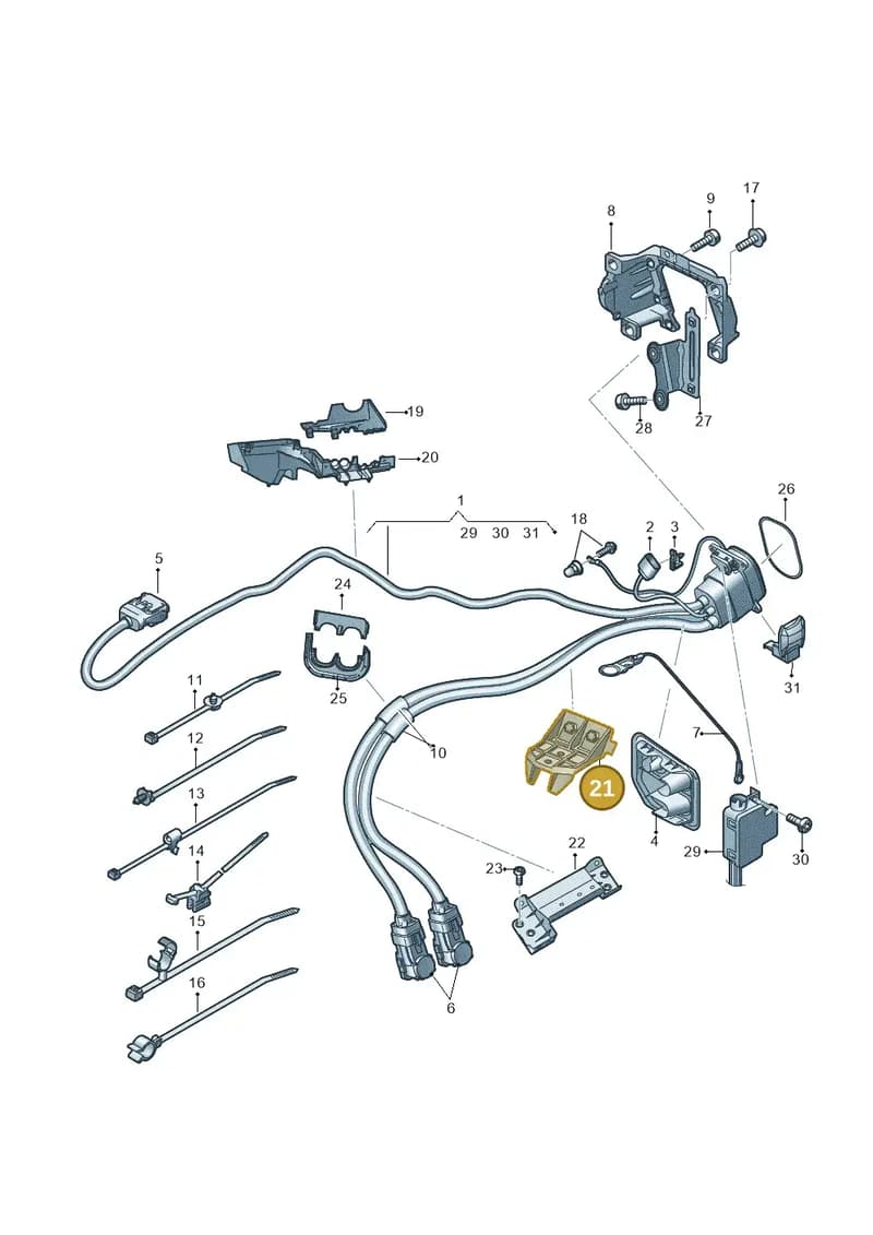 4KE971845K — Audi Q8 e-tron (2018-2025) diagram 586970140, position 21