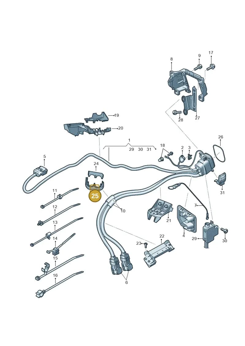 4KE971866 — Audi Q8 e-tron (2018-2025) diagram 586970140, position 25