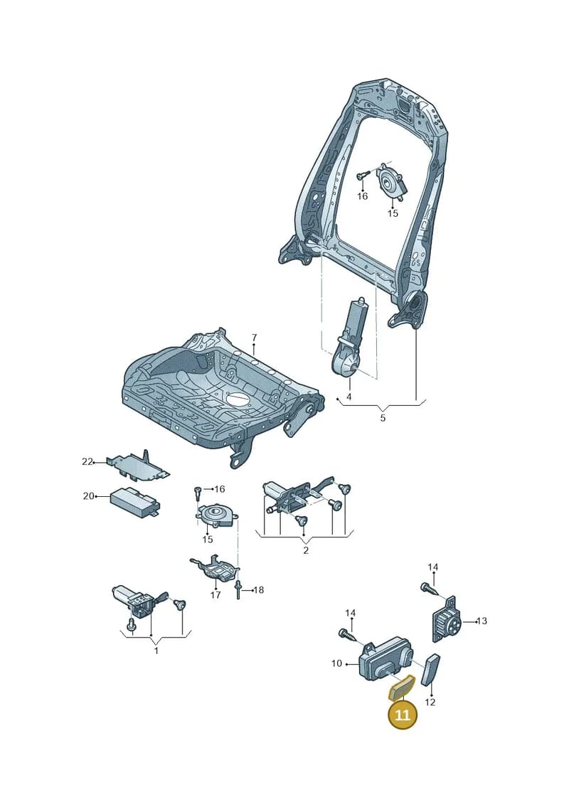 4KG9598164PK — Audi A6 (2018-2025) diagram 435959200, position 11
